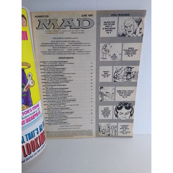 MAD Magazine #295 Mad Comic Book June 1990 Back to the Future II Movie Satire - Picture 2 of 5